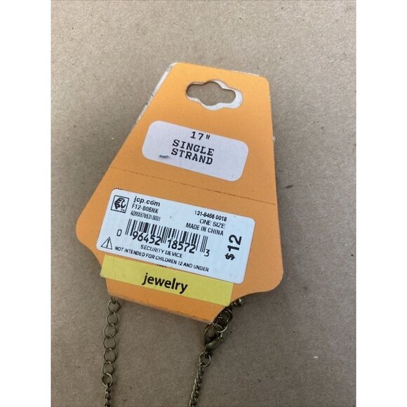 Carole Inc. Pendant Necklace Dual Strand Burnished Metal & Hematite w/ Crystal - Picture 5 of 5